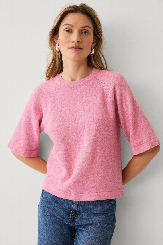 Strikket genser - Rosa