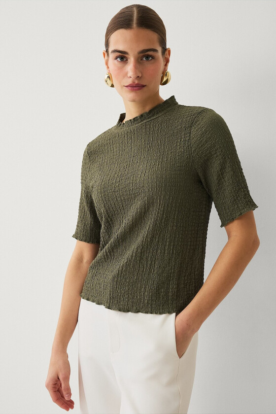 Rynket topp - Grønn