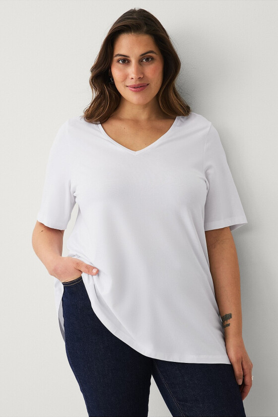 V-formet topp - Hvit