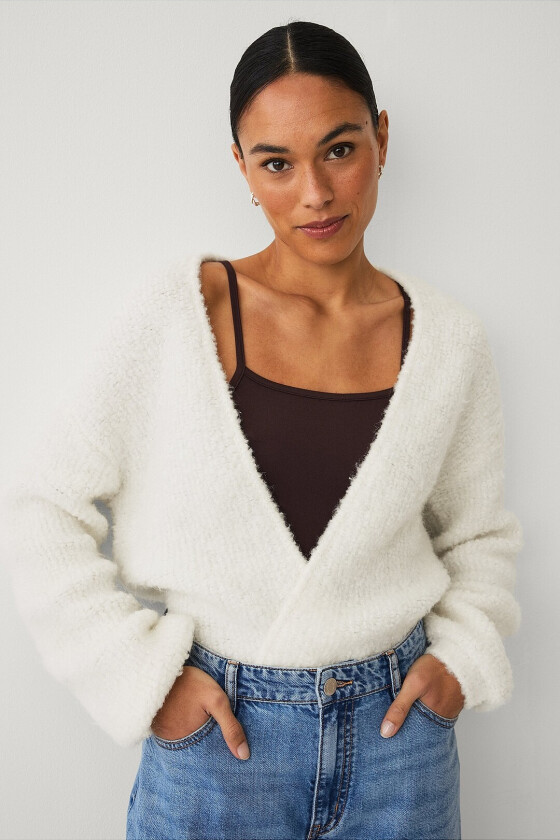 Åpen kardigan - Hvit