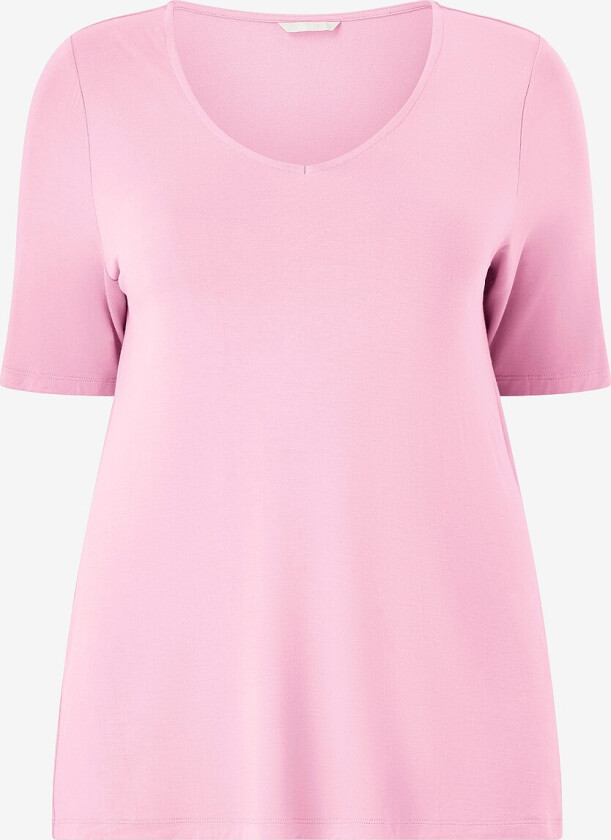 Myk topp med V-hals - Rosa