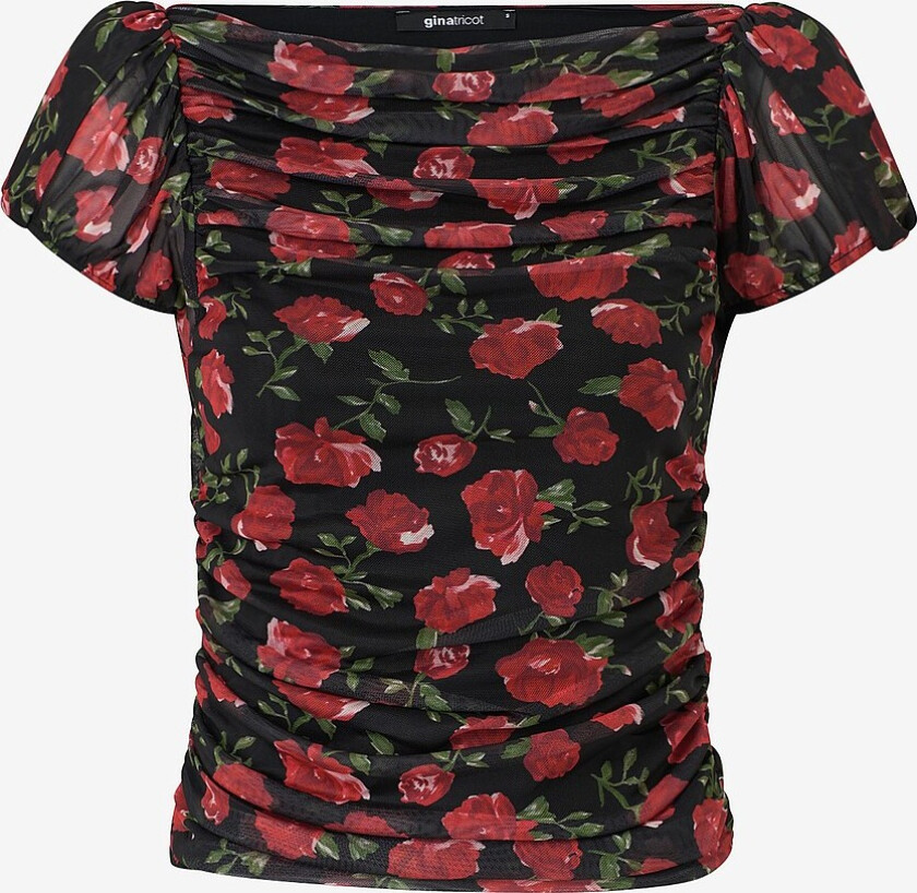 Topp Puff Sleeve Mesh - Rosa