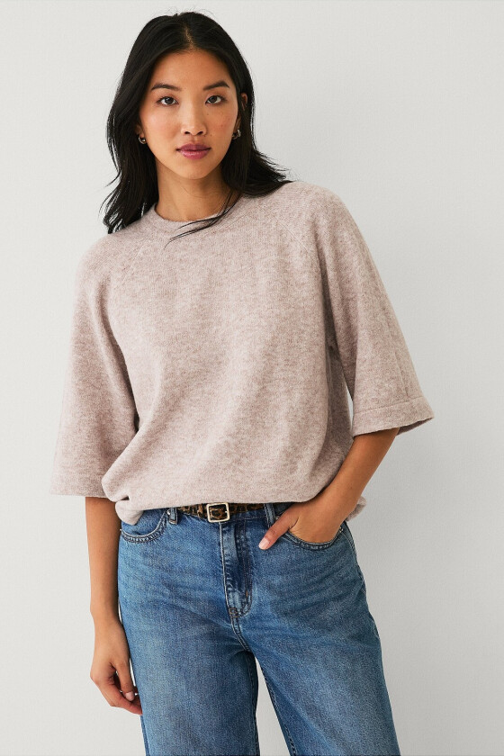 Strikket genser - Beige