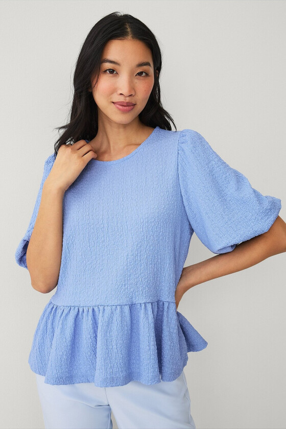 Topp med ballongermer - Blå