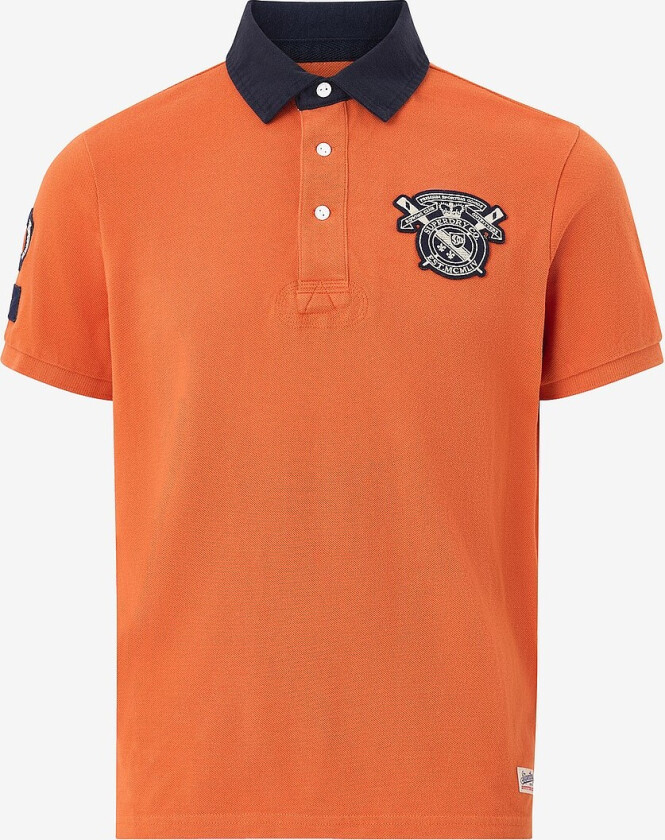 Pologenser Vintage Pique Rugby Polo - Orange
