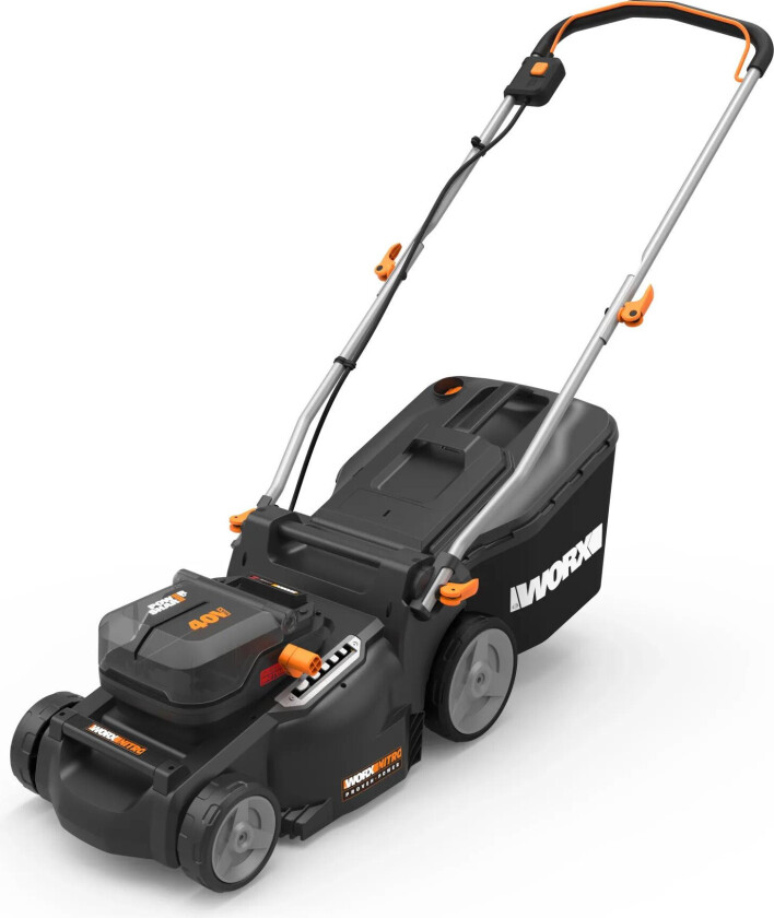 WG737E Batteridrevet Gressklipper - 37 cm, inkl. 2x20V batterier