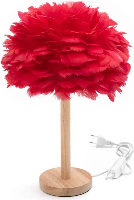 Art Deco Fj??rlampe Bord - R??d