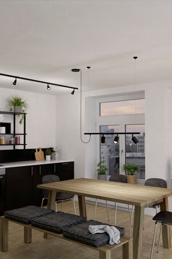 LED-spot Easyt Tube , Svart, Svart