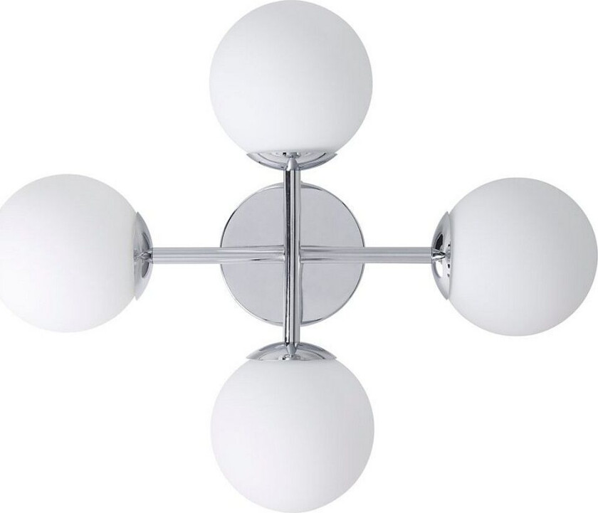 Taklampe Castrovido 4 krom, Krom