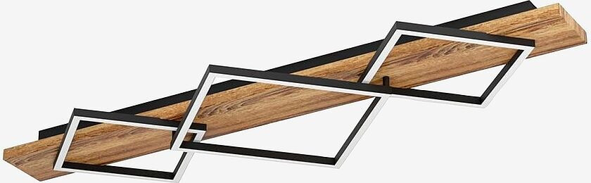 Taklampe Boyal 3 , Svart/Rustic Brown, Svart