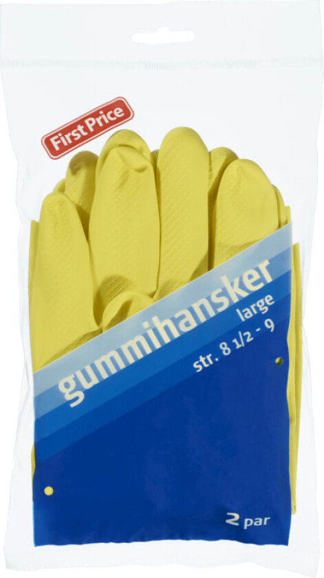 Gummihansker L 2par