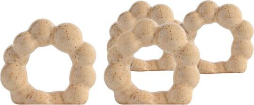 Bilde av Porto serviettring 6,5x2,5 cm 4 stk beige