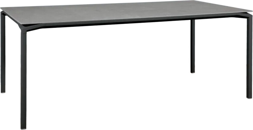 Bilde av Calvi Mineral Table 195 x 95 cm - Anthracite, Kreta - Utendørs spisebord - Grå,Svart - Metall