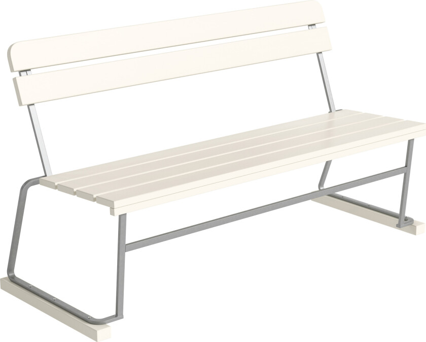 Sofa 3 White Lacquered Oak With Hot Galvanized Steel Base - Hagebenker - Tre farget - Metall/Tre