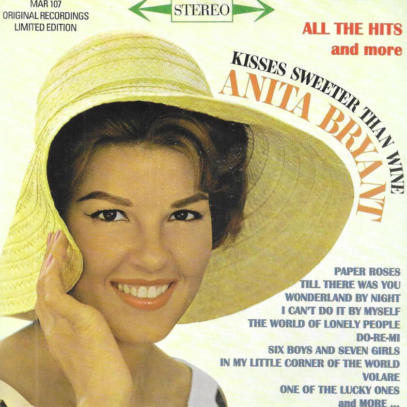 Anita Bryant Kisses Sweeter Than Wine CD