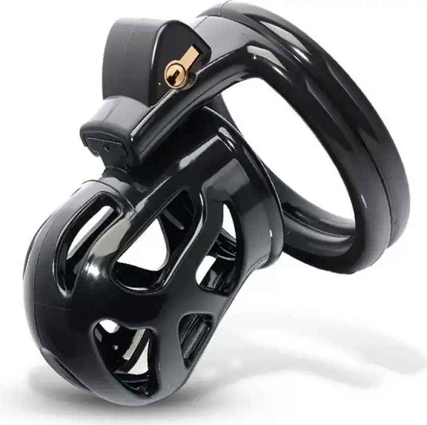 Block Chastity Cage With Internal Lock