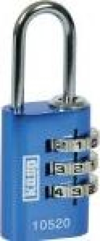 K10520BLUD Hængelås 20 mm Blå Kombinationslås