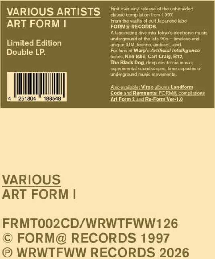 Diverse Electronica Art Form I LP/Vinyl