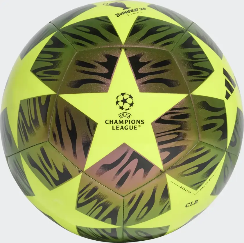 UEFA Champions League Football Size 5 - Black/Yellow