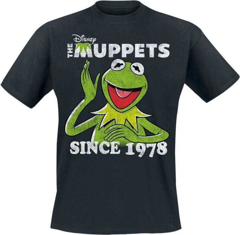 Disney T-skjorte - Kermit Since 1978 - M til 5XL - Herrer - svart