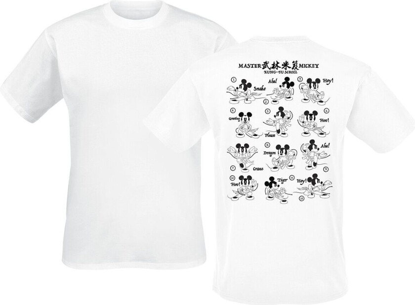 Disney T-skjorte - Master Kung Fu Scroll - M til 3XL - Herrer - hvit
