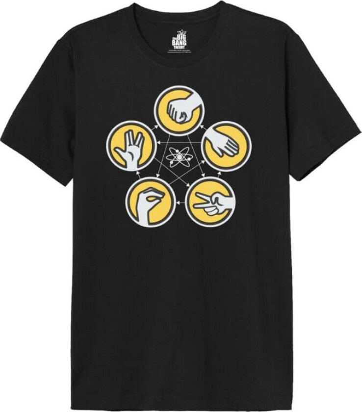 T-skjorte - Rock Paper Scissors Lizard Spock - S til XXL - Herrer - svart