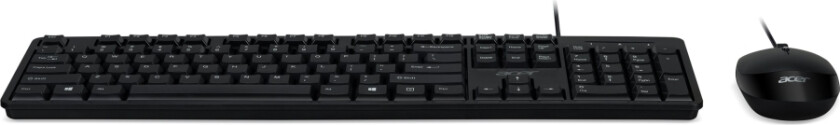 AAK930 - keyboard and mouse set - Nordic - black - Tastatur & Mussett - Nordisk - Svart