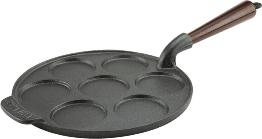 Blinispanne 23 Cm Med Trehåndtak - Stekepanner Støpejern Sort - CVP7W