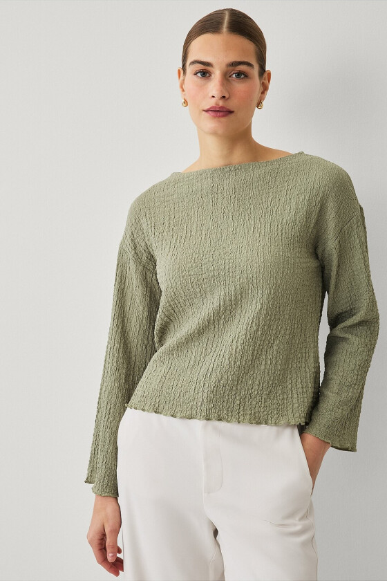 Rynket topp - Grønn