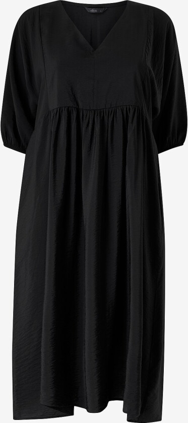 Kjole med v-hals - Svart
