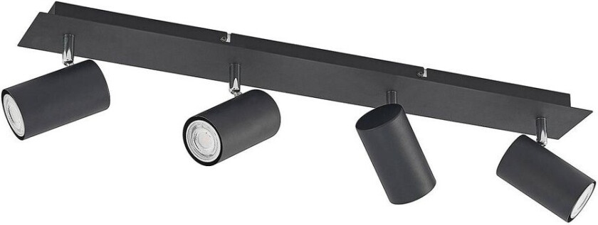 Jeoffrey takspot, 4 lyskilder, 70 cm, svart