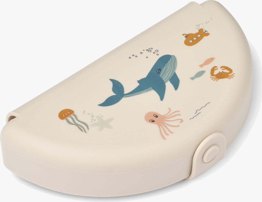 Eugene Sammenleggbar Snacksboks, Sea creature/Sandy - Tåteflasker & Tilbehør - Silikon