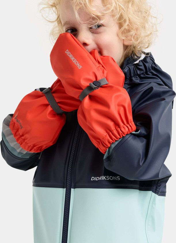 Pileglove Fôrede Regnvotter, Paprika, 2 år - Regnvotter & Sydvester - 100% Polyester