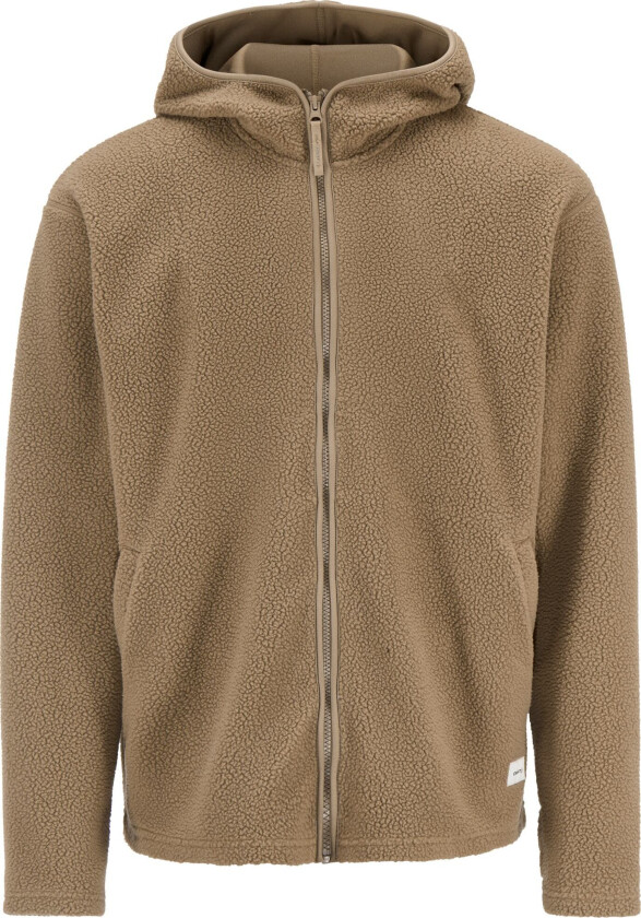Men's Join Pile Fleece Full Zip Hood Taupe