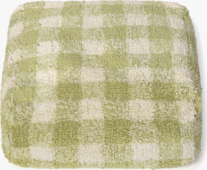 Lorena Canals Vichy Puff, Matcha - Sittemøbler - Bomull,Polyester