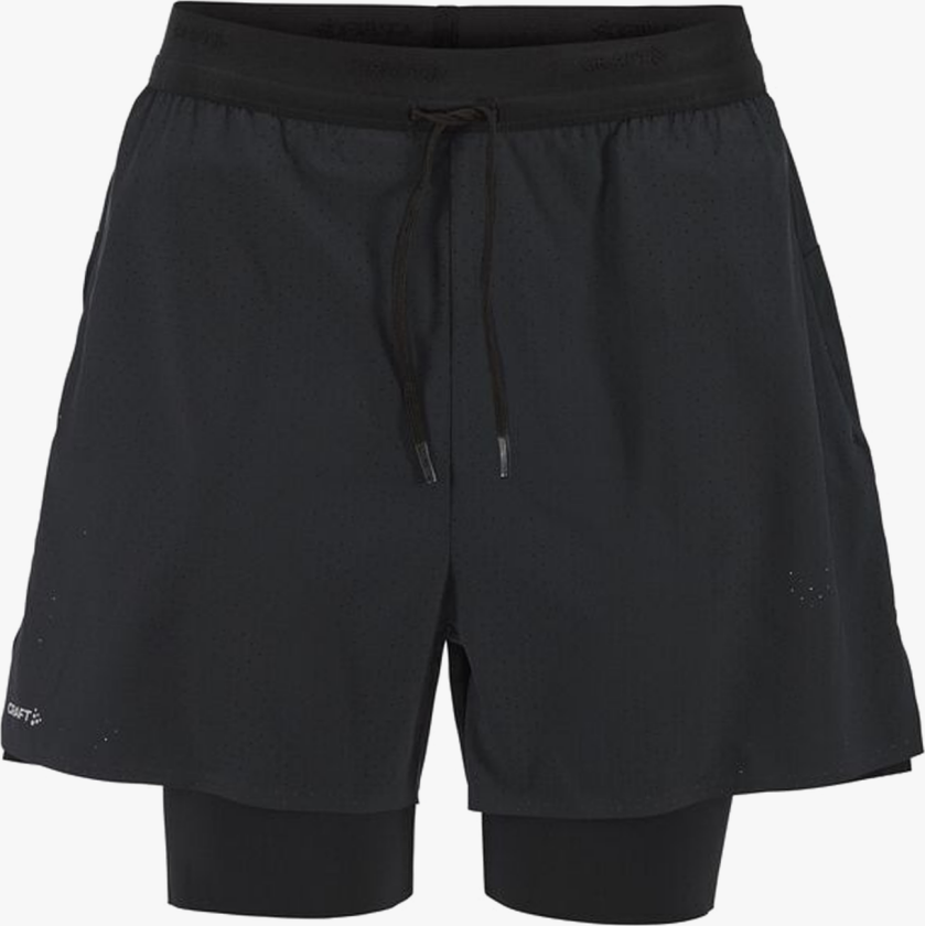 Hypervent 2-in-1 Shorts - Sort - Herre - Shorts - Treningsshorts
