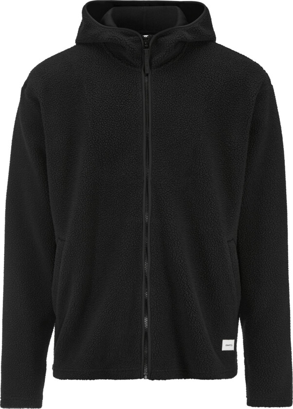 Men's Join Pile Fleece Full Zip Hood Black