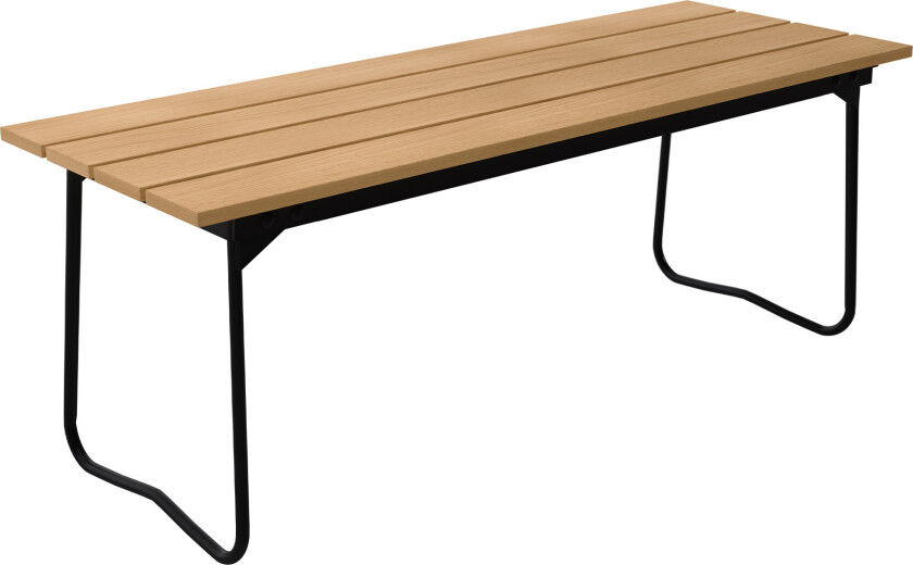 Bench 8 Oiled Oak With Black Steel Base - Hagebenker - Artur Lindqvist - Tre farget - Metall/Tre