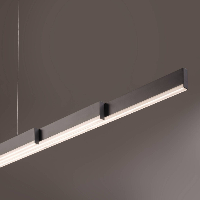 LED-hengelampe Vayana, grå, lengde 189 cm, CCT berøringsdimmer