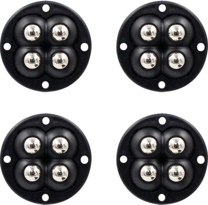 Bilde av 20 stk. møbelhjul, selvklebende dreiehjul, kraftige møbelhjul (4-pakning) Black