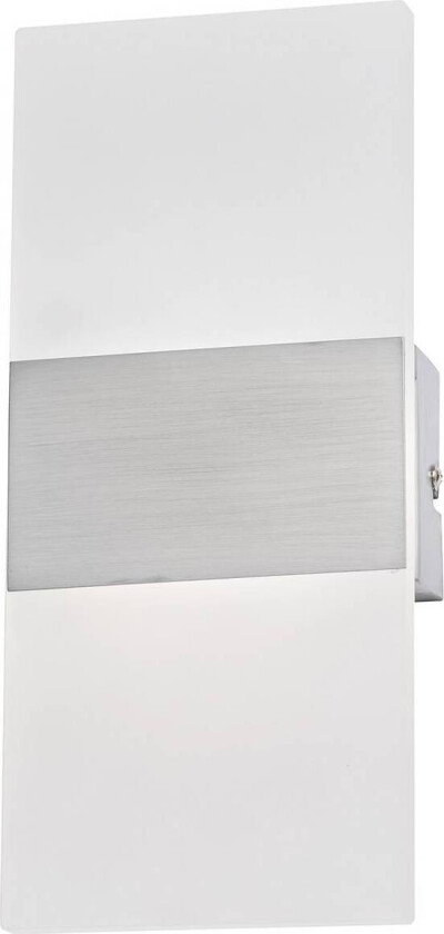 LED-vegglampe FODER, nikkelfarget, høyde 27 cm, bryter