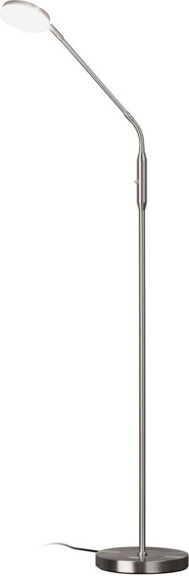 LED-gulvlampe Sorento nikkel, høyde 138 cm, CCT, berøringsdimmer