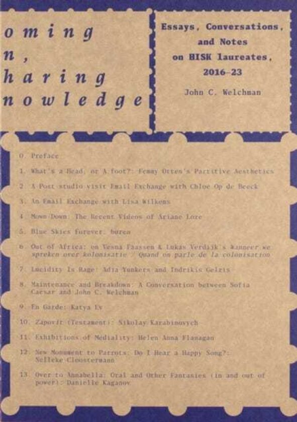Homing In, Sharing Knowledge Notes and essays on HISK laureates, 201623