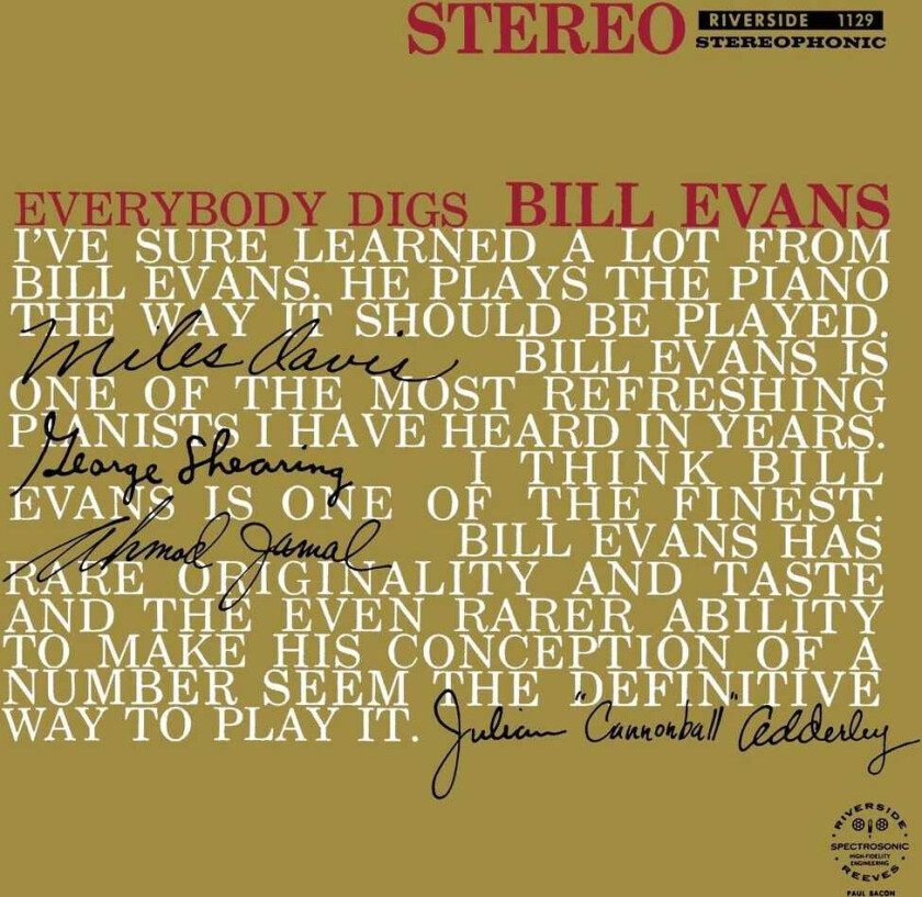 Bill Evans Everybody Digs Bill Evans CD
