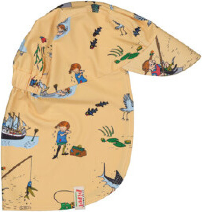 UV-solcaps Pippi Langstrømpe Gul 10 måneder-2 år