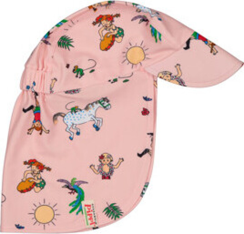 UV-solcaps Pippi Langstrømpe Rosa 2-6 år