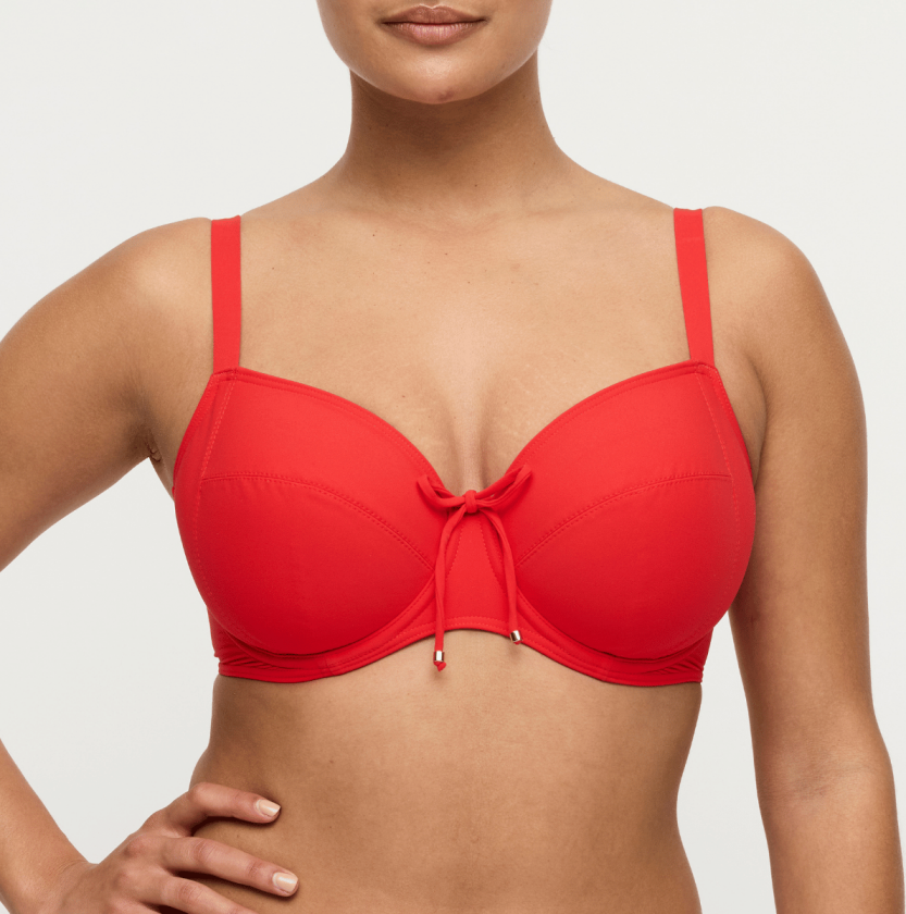Aswan bikinitopp med bøyle, rød, Størrelse: 95G, Kvinner