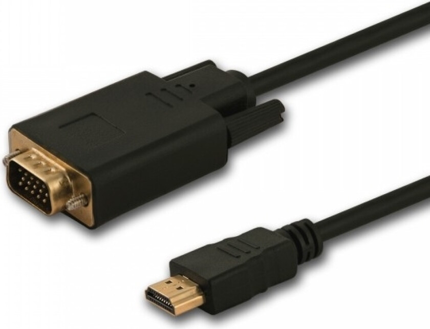 Savio HDMI - D-Sub (VGA)-kabel 1,8 m svart (SAVKABELCL-197)