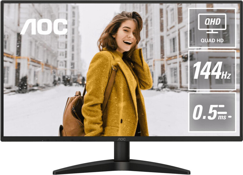 C Q27B36X - B36 Series - LCD monitor - 27" - 2560 x 1440 QHD @ 144 Hz - IPS - 300 cd/m² - 1500:1 - HDR10 - 0.5 ms - HDMI, DisplayPort - black