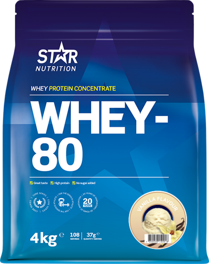 Whey-80 Myseprotein 4 kg